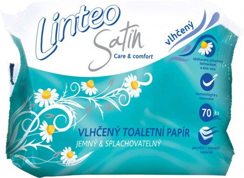 TP vlhčený Linteo Satin 70 ks náplň | Papírové a hygienické výrobky - Toaletní papíry - Jednovrstvý TP vlhčený Linteo Satin 70 ks náplň | Papírové a hygienické výrobky - Toaletní papíry - Jednovrstvý